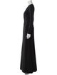 Halston V-Neck Long Dress