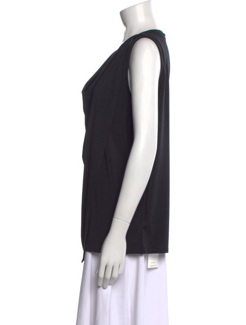Halston Cowl Neck Sleeveless Top