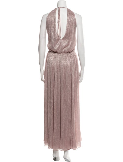 Halston V-Neck Long Dress