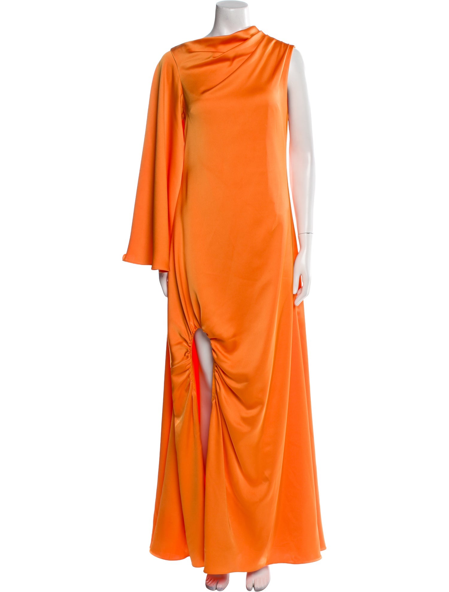 Halston Cowl Neck Long Dress