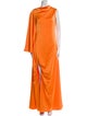 Halston Cowl Neck Long Dress