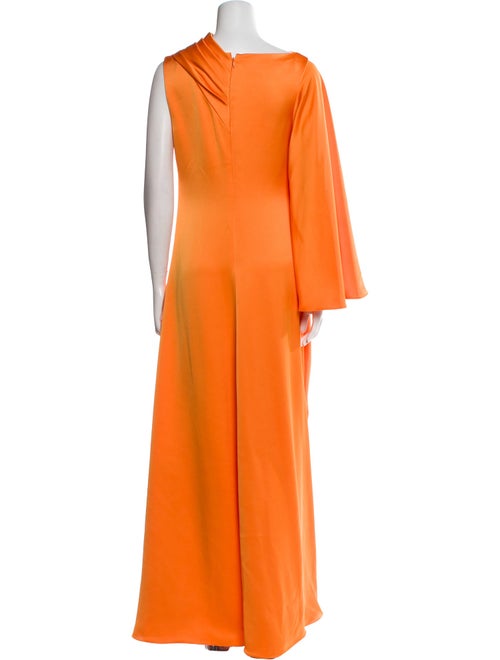 Halston Cowl Neck Long Dress