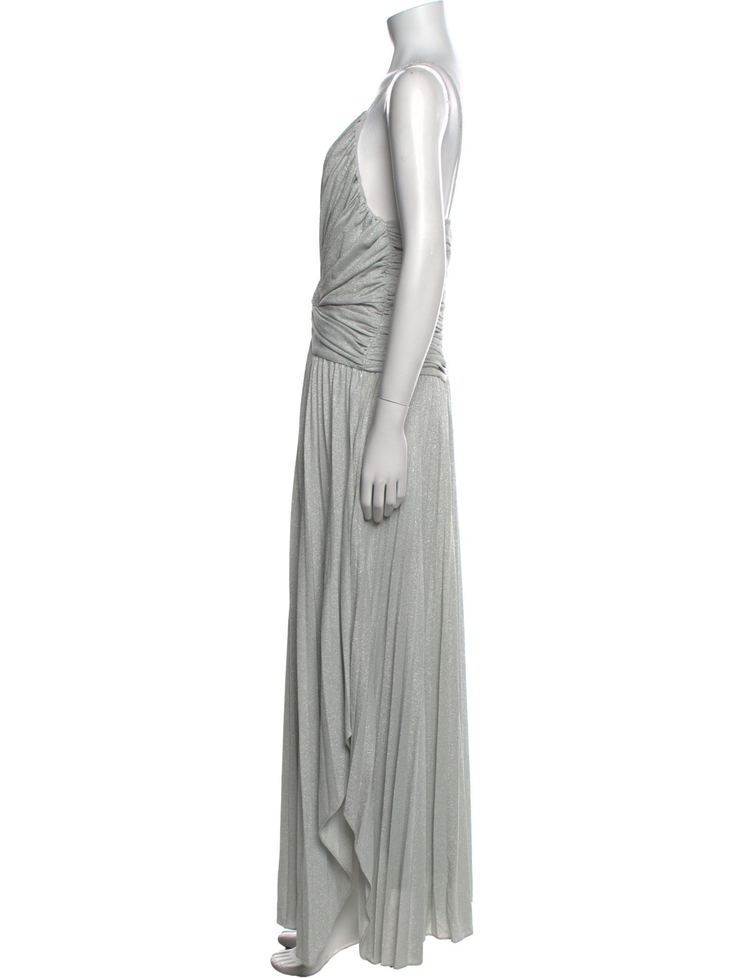 Halston V-Neck Long Dress w/ Tags