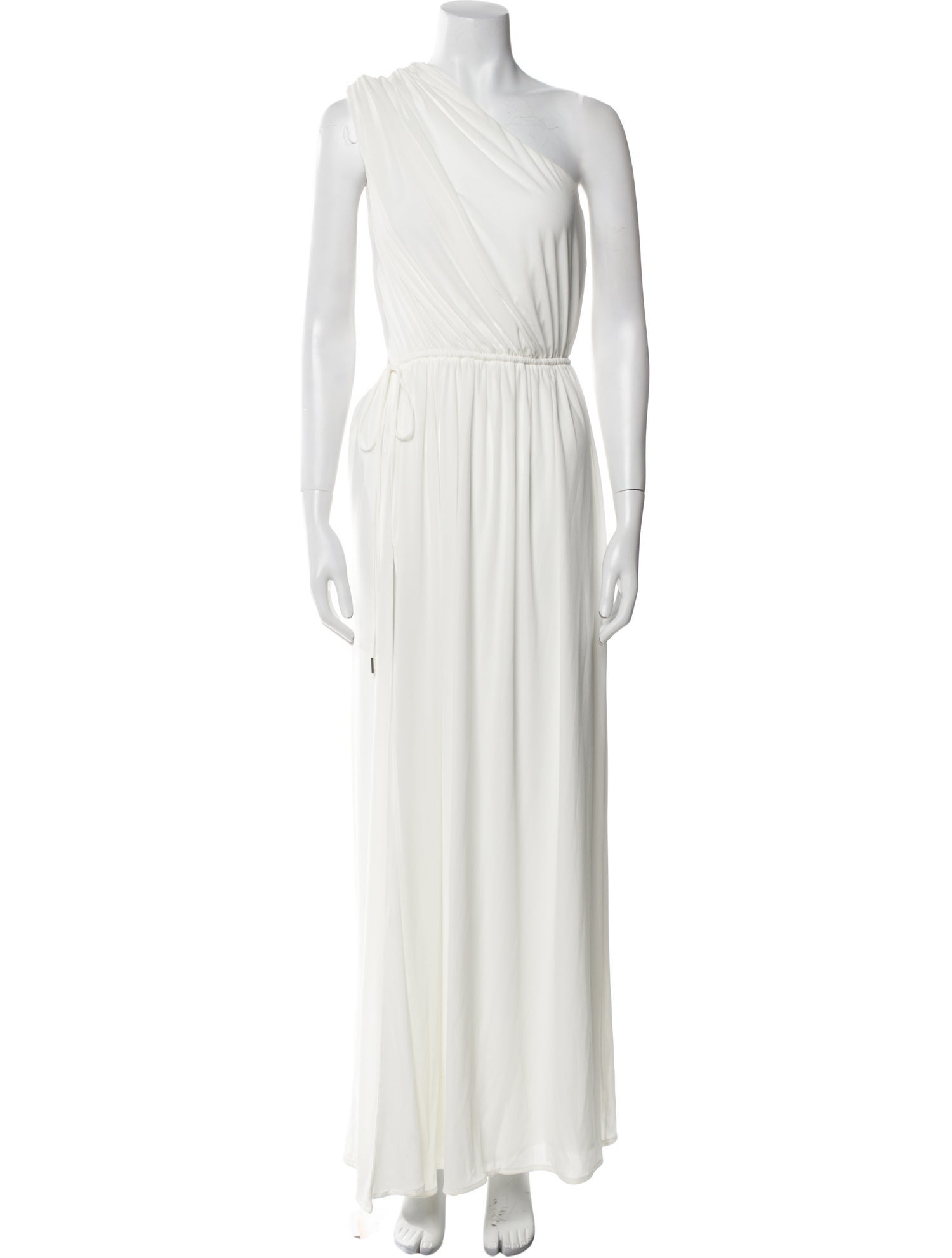 Halston One-Shoulder Long Dress
