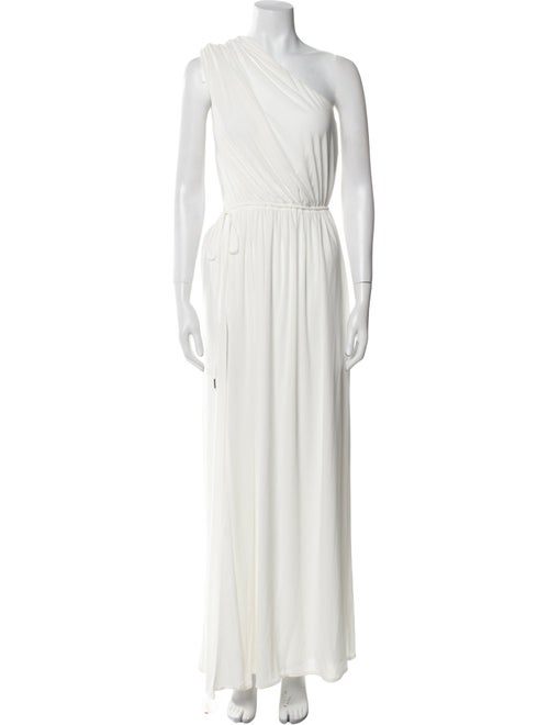 Halston One-Shoulder Long Dress