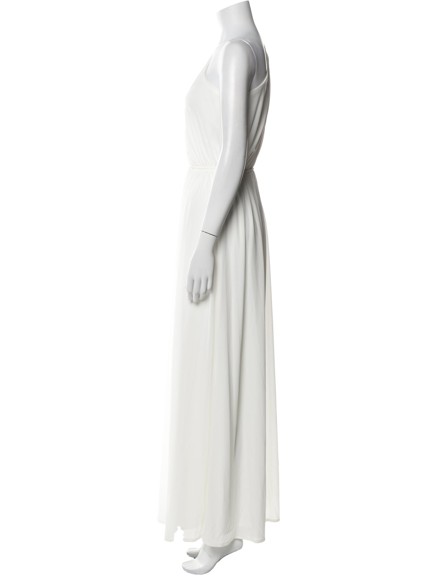 Halston One-Shoulder Long Dress