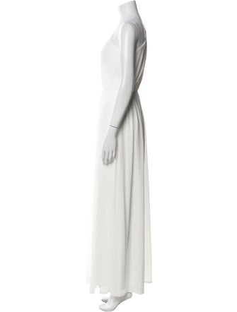 Halston One-Shoulder Long Dress