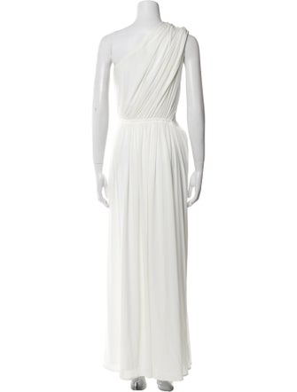 Halston One-Shoulder Long Dress