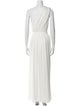 Halston One-Shoulder Long Dress