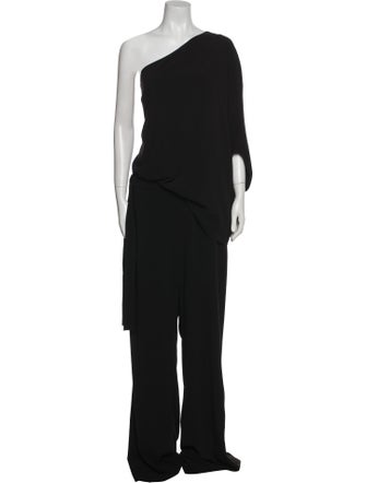 Halston One-Shoulder Jumpsuit