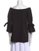 Halston Bateau Neckline Three-Quarter Sleeve Tunic