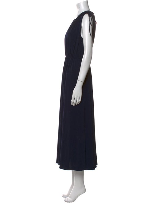 Halston V-Neck Midi Length Dress