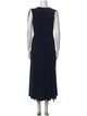 Halston V-Neck Midi Length Dress