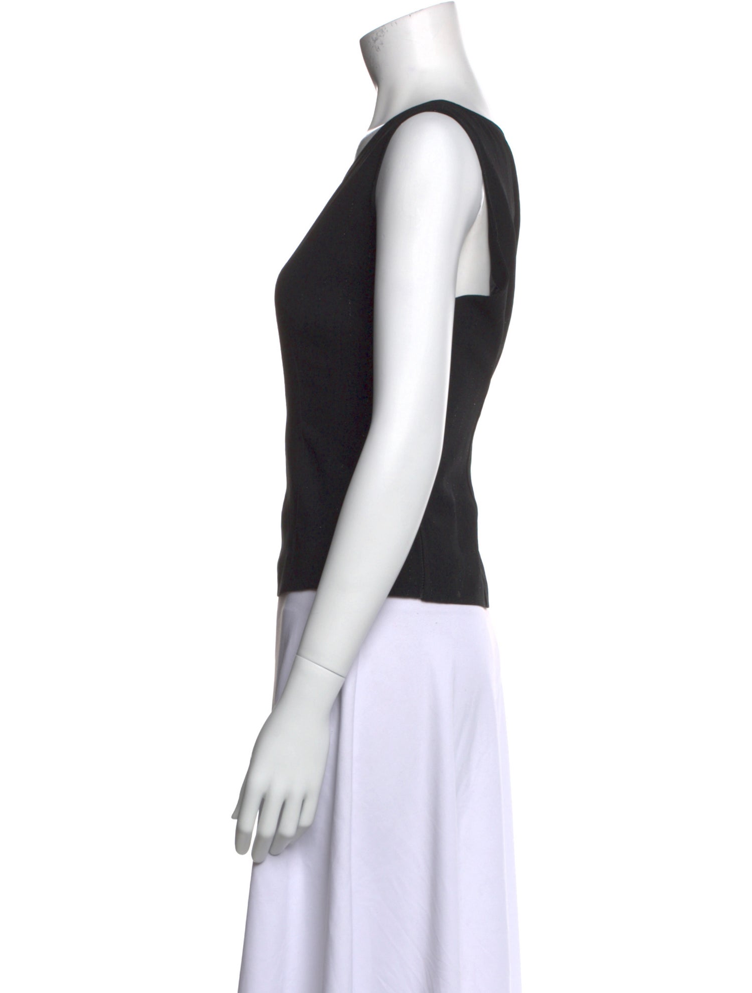 Halston V-Neck Sleeveless Top