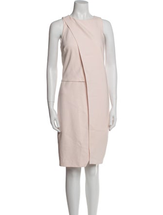 Halston Crew Neck Knee-Length Dress