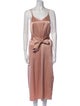 Halston V-Neck Long Dress