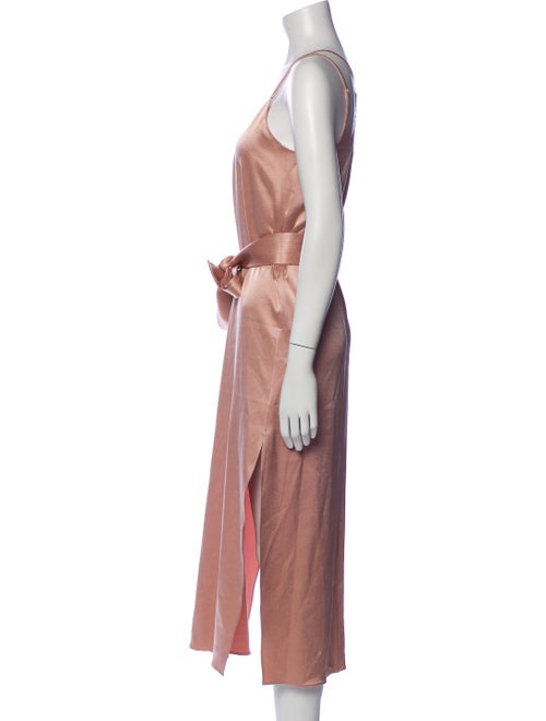 Halston V-Neck Long Dress