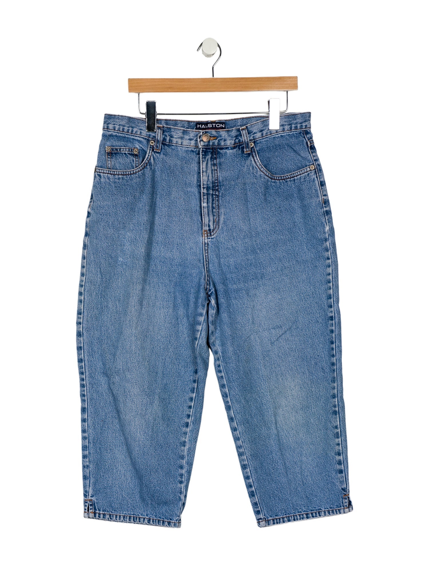 Halston High-Rise Straight Leg Jeans