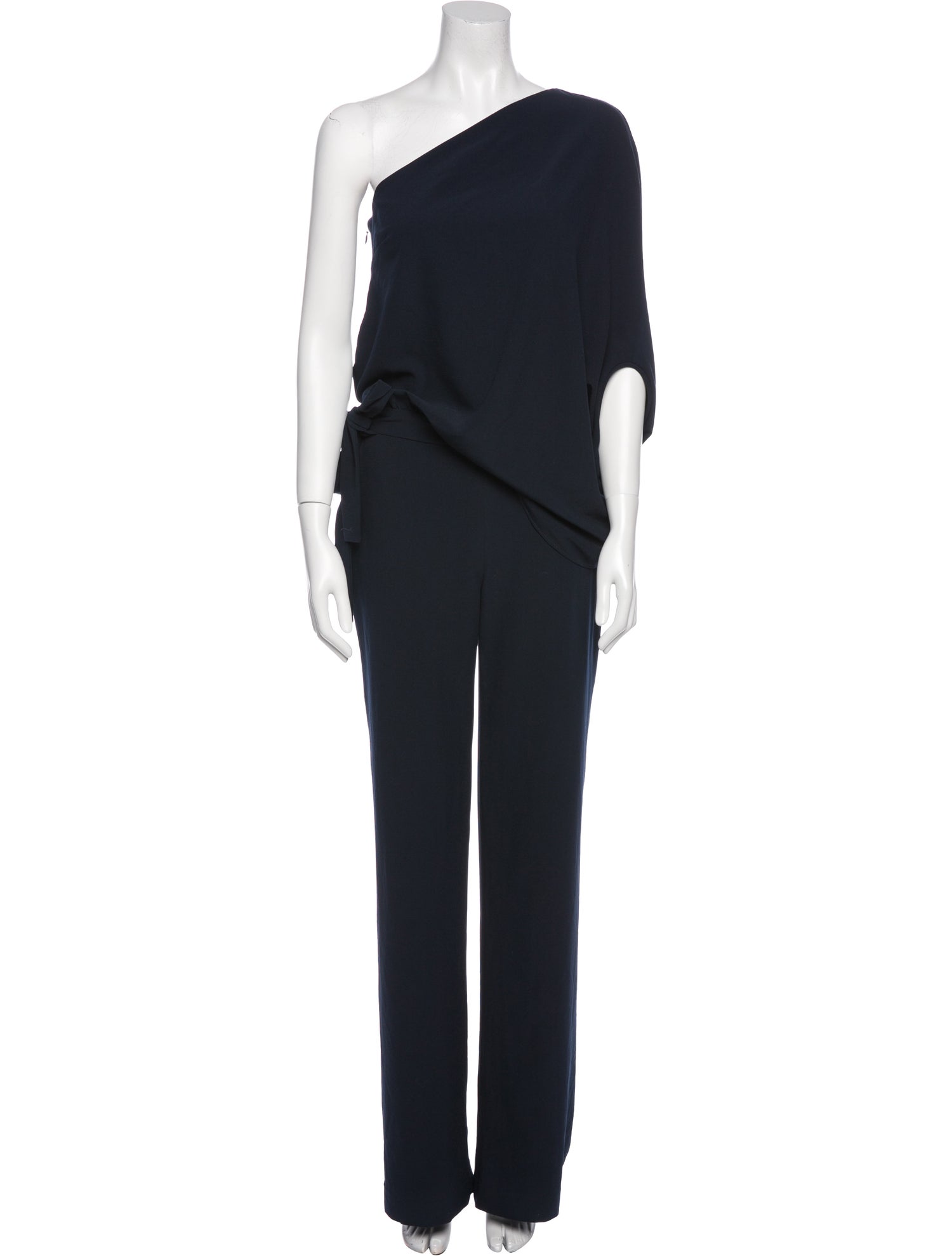 Halston One-Shoulder Jumpsuit