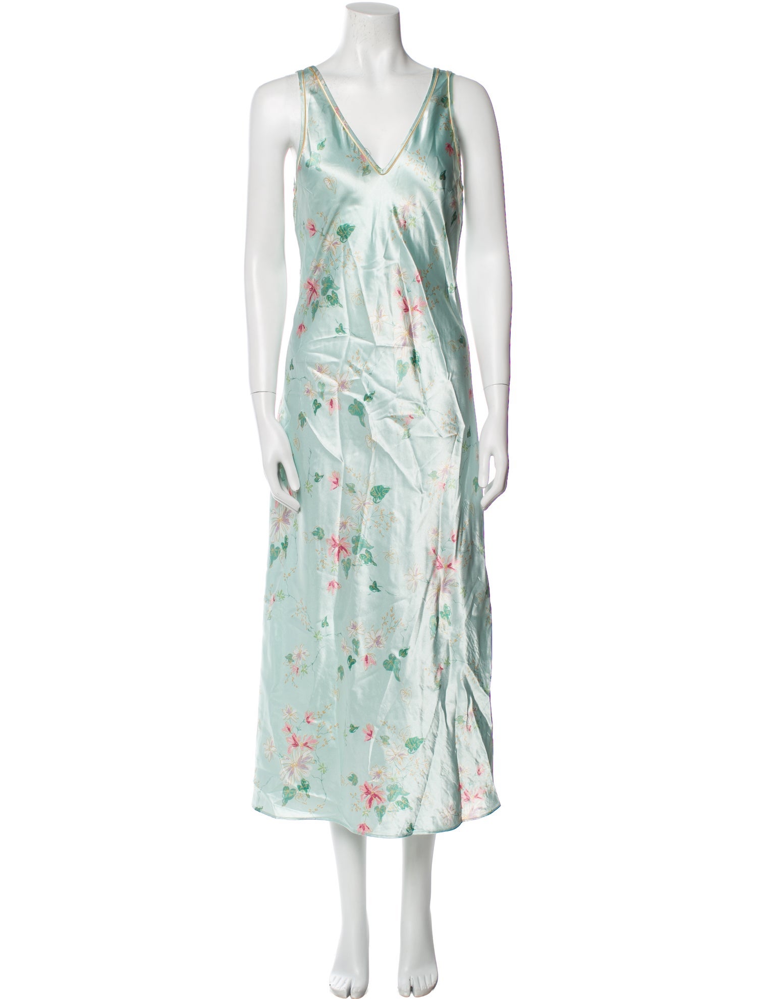 Halston Printed Long Dress