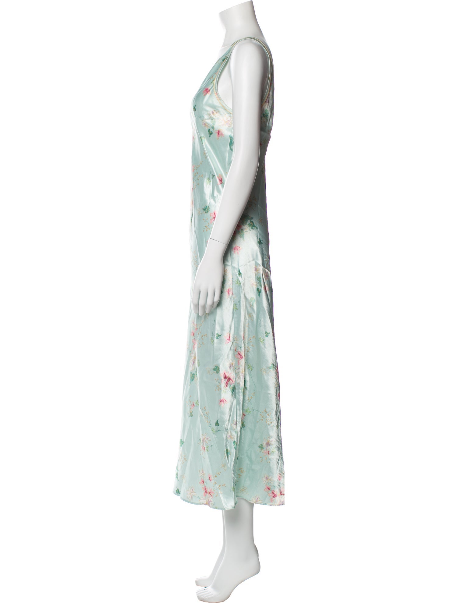 Halston Printed Long Dress