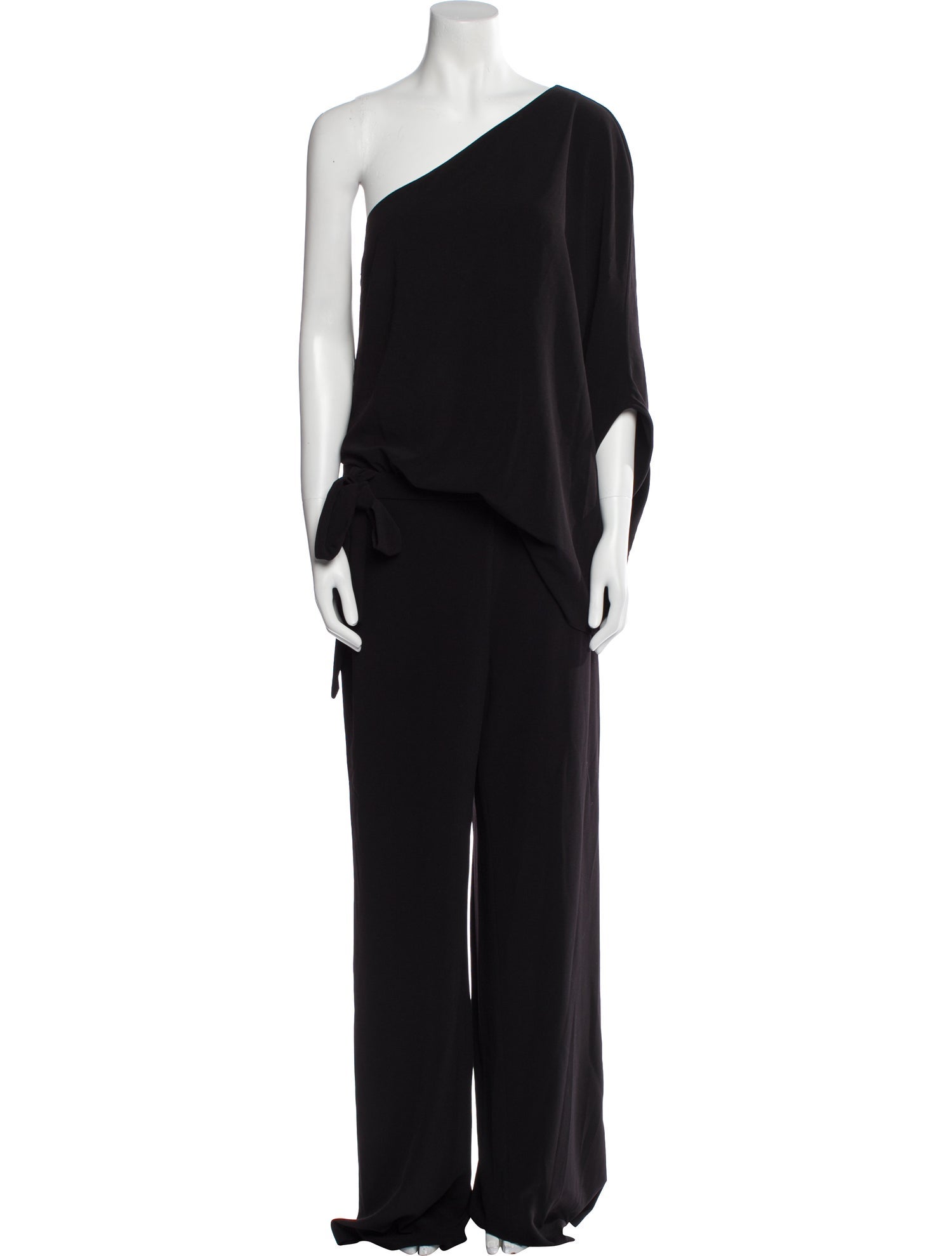 Halston One-Shoulder Jumpsuit