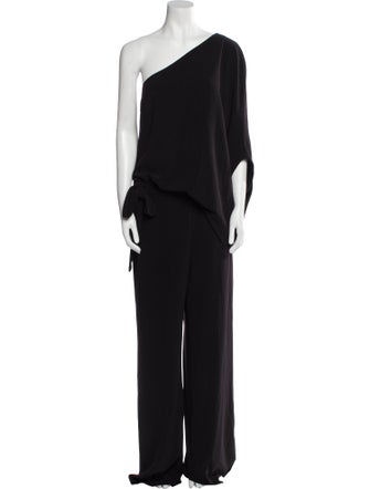Halston One-Shoulder Jumpsuit