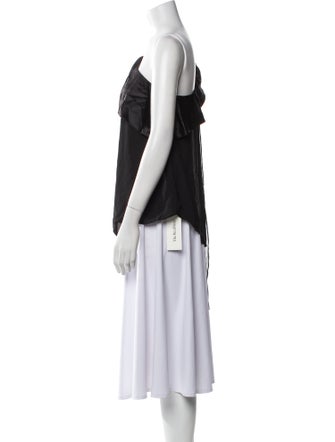 Halston One-Shoulder Sleeveless Top