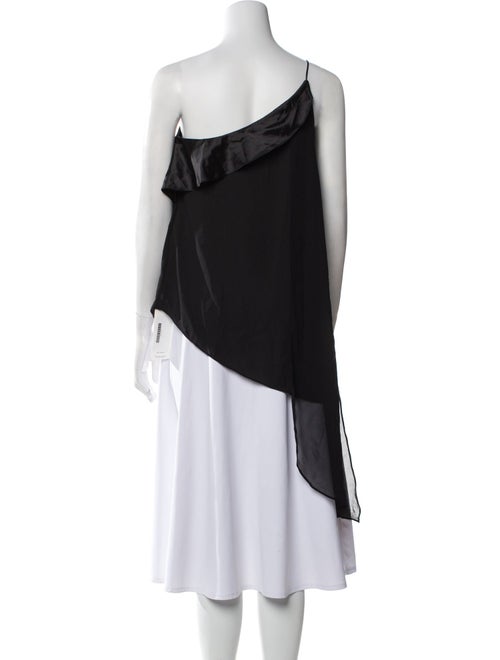 Halston One-Shoulder Sleeveless Top