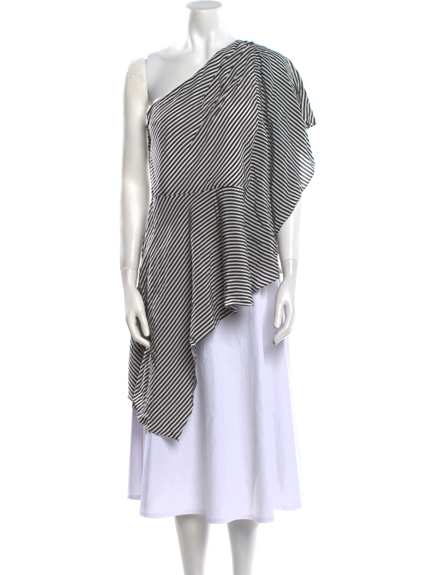 Halston Silk Striped Tunic w/ Tags