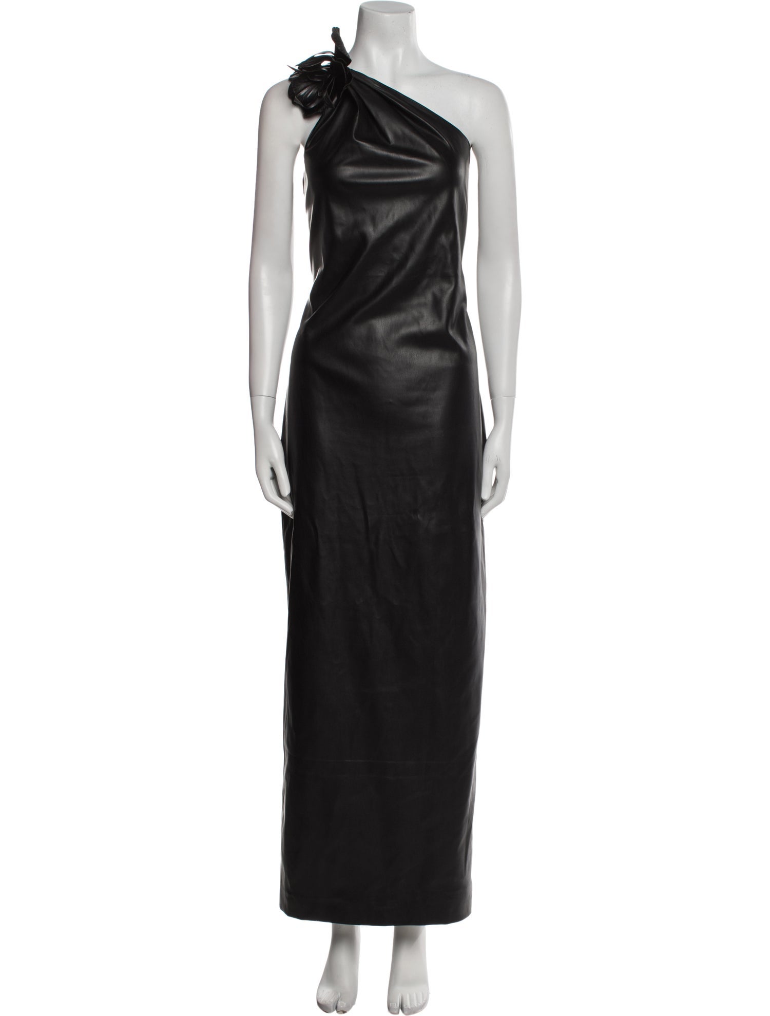 Halston One-Shoulder Long Dress