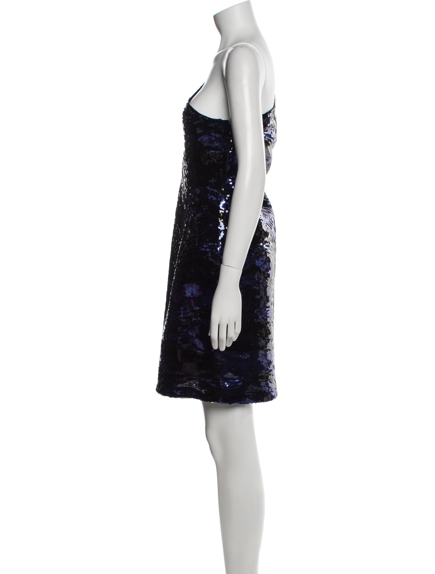 Halston One-Shoulder Mini Dress