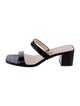 Halston Leather Slides