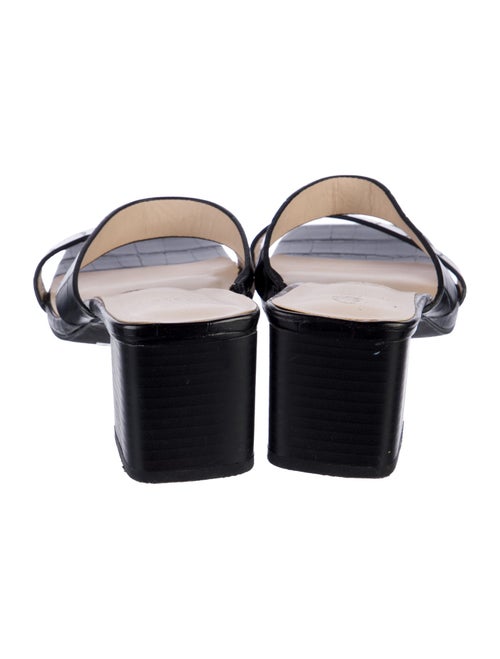 Halston Leather Slides