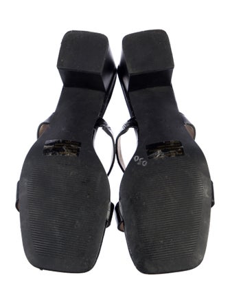 Halston Leather Slides