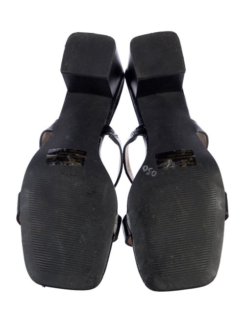 Halston Leather Slides