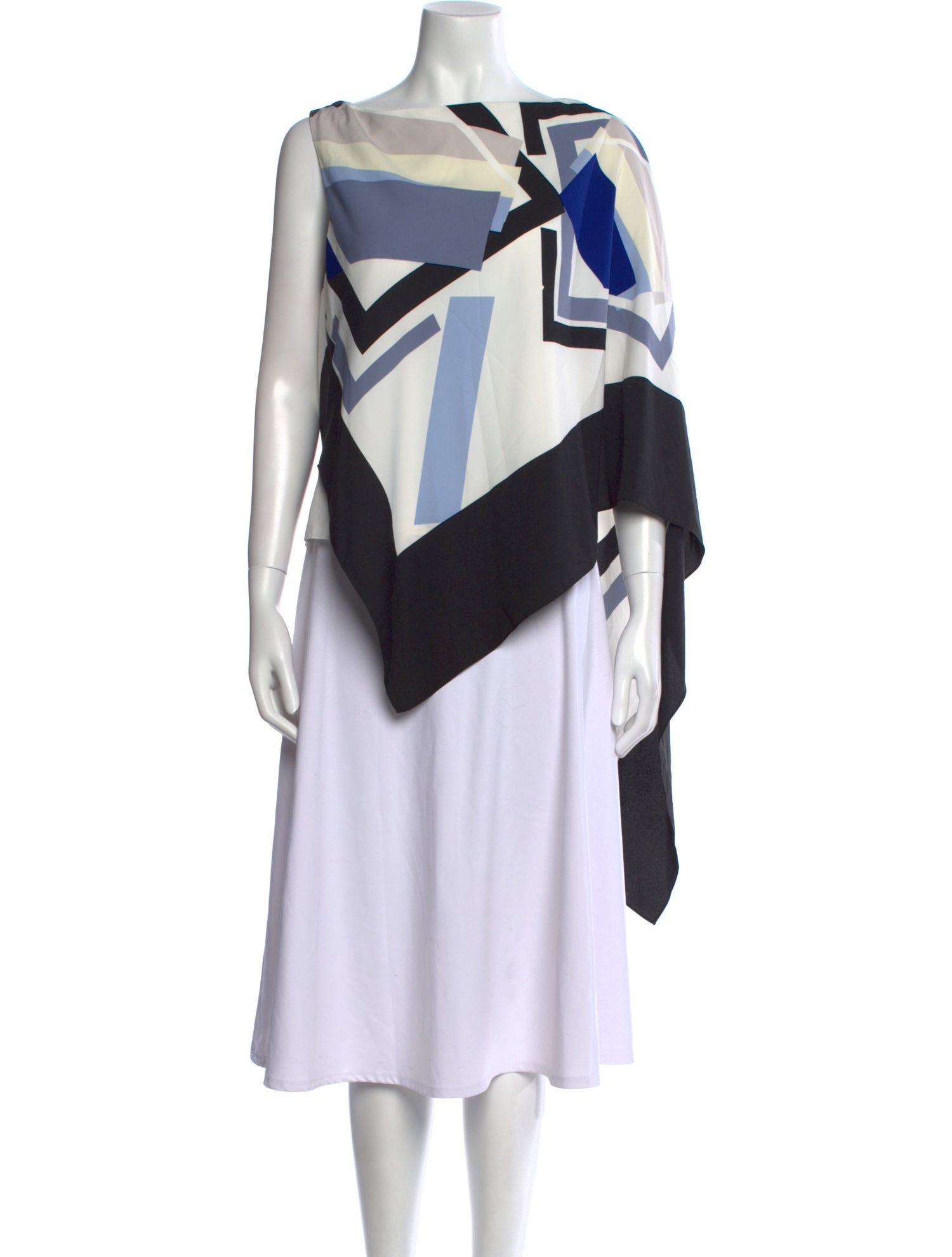 Halston Printed Bateau Neckline Tunic w/ Tags