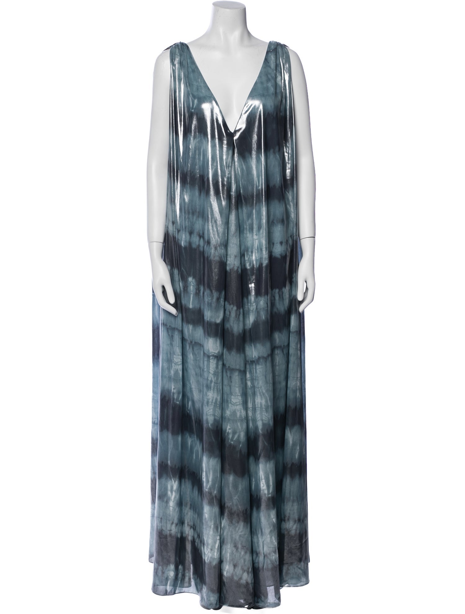 Halston Tie-Dye Print Long Dress w/ Tags