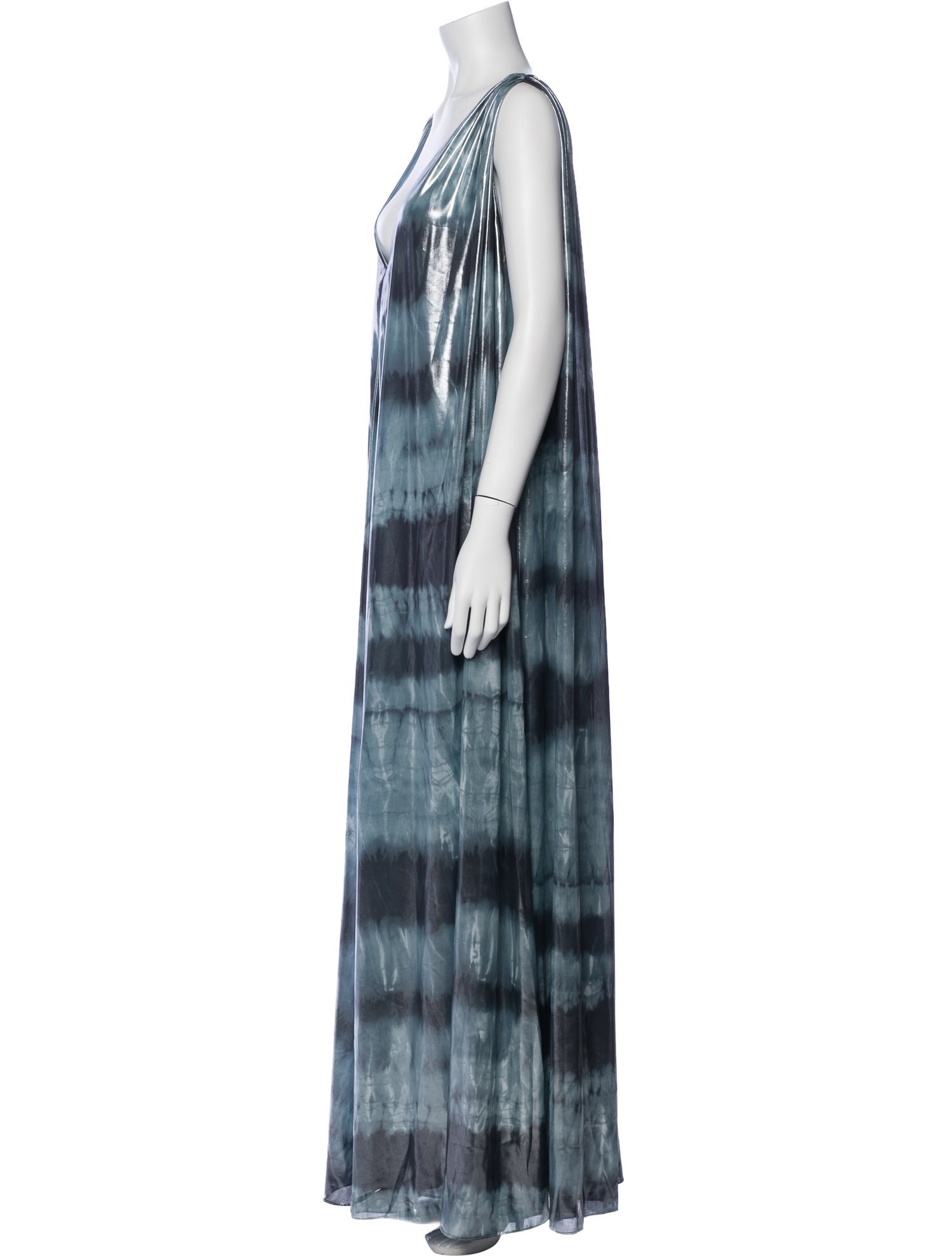 Halston Tie-Dye Print Long Dress w/ Tags