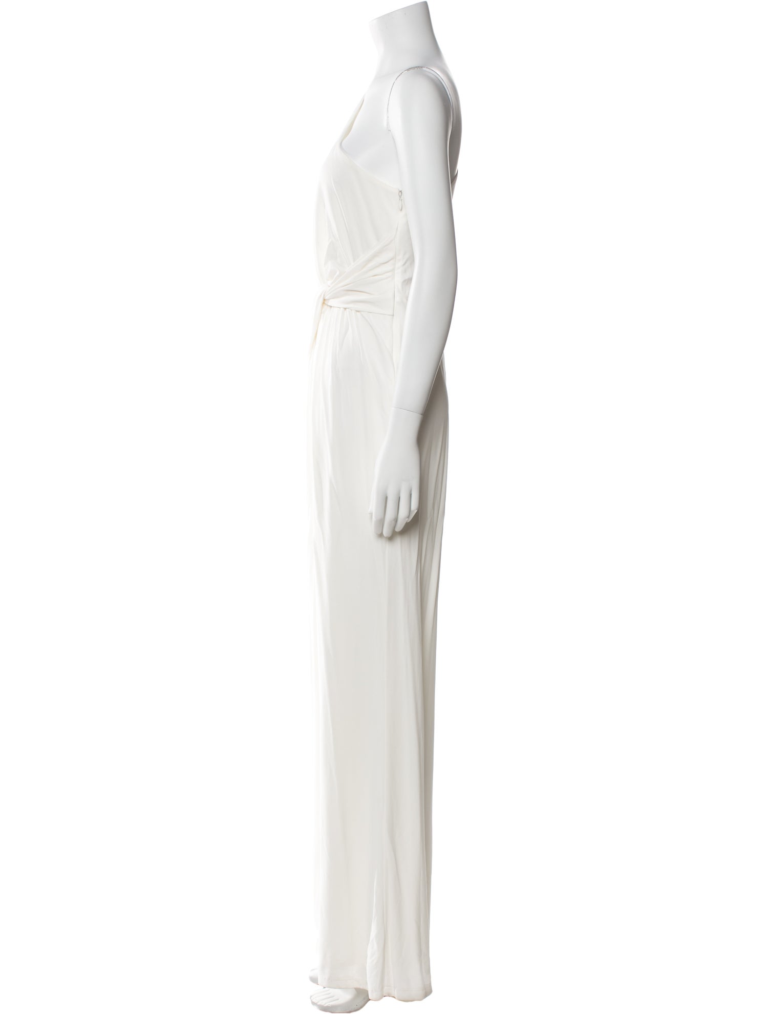 Halston One-Shoulder Jumpsuit