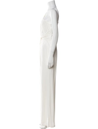 Halston One-Shoulder Jumpsuit