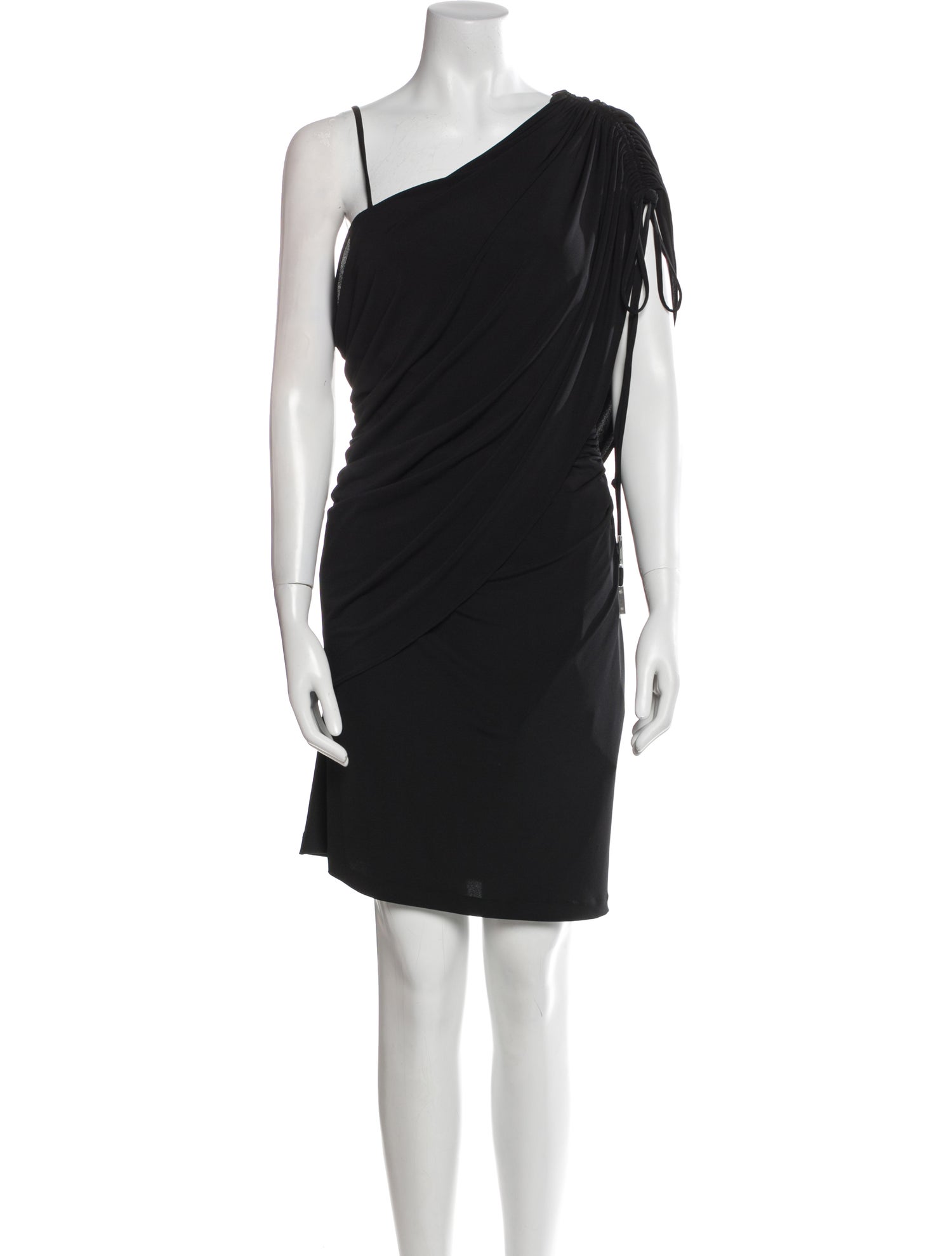 Halston One-Shoulder Mini Dress