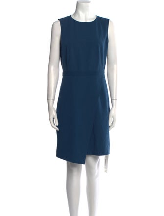Halston Crew Neck Knee-Length Dress