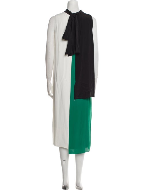 Halston Mock Neck Long Dress