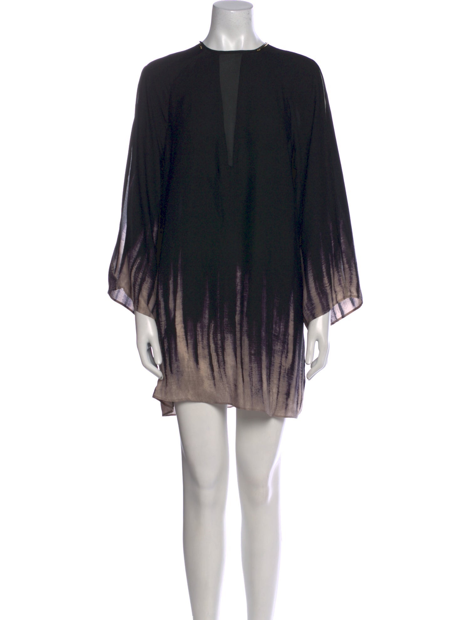 Halston Tie-Dye Print Mini Dress