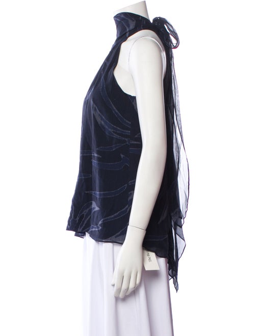 Halston Turtleneck Sleeveless Blouse