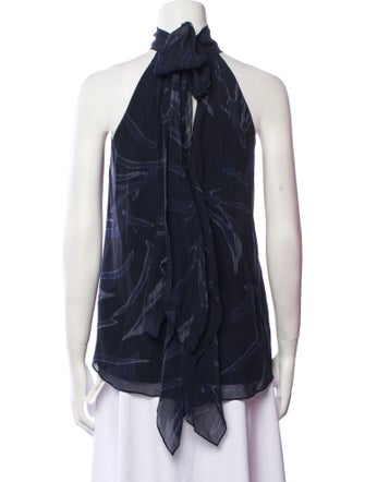 Halston Turtleneck Sleeveless Blouse