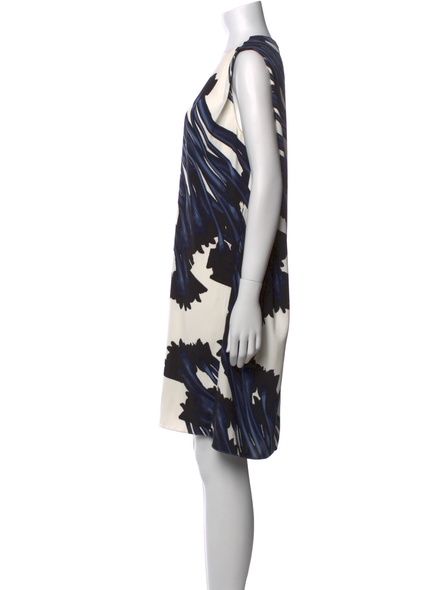 Halston Printed Midi Length Dress