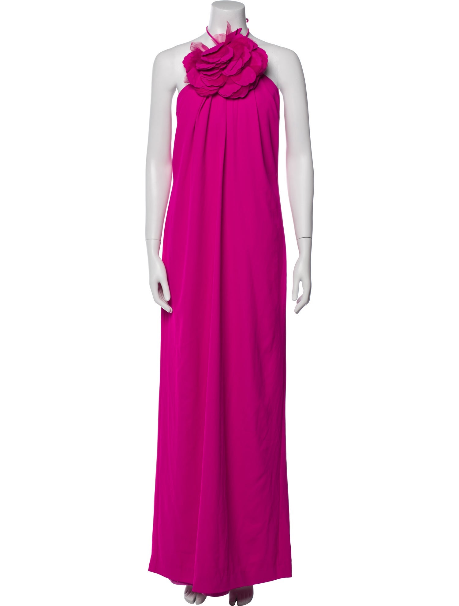 Halston Mock Neck Long Dress