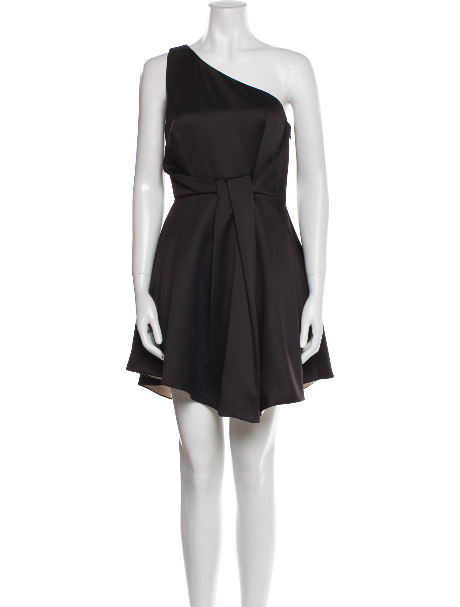 Halston One-Shoulder Mini Dress